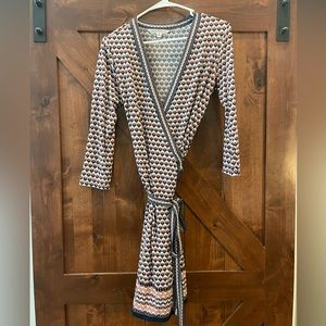 Mac Studio Red White & Blue Wrap Dress